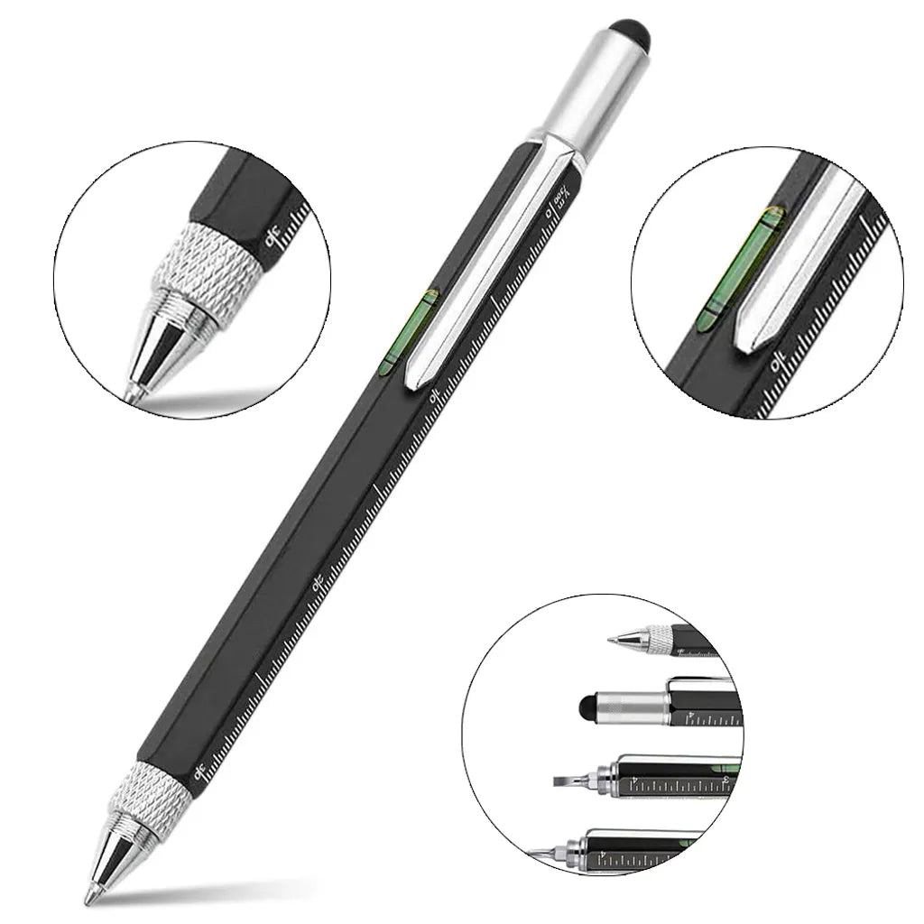  Multi Tool Tech Pen Gadgets Tools Für Männer, Personalisierte Geschenke Für Papa Oder Ihn, Lustiges Geschenk Für Weihnachten, Vatertag, Valentinstag Oder Geburtstagsgeschenke(Schwarz)