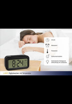 TFA Dostmann TFA 60.2018.01 Lumio Digitalwecker Schwarz