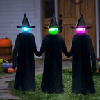  2 Stk Halloween Leuchtende Hexen Geist 170cm Halloween Dekoration Horror Requisiten Gruselig Gartendeko