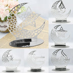  Ramadan Eid Mubarak, Dekorationen Eid Mubarak Acryl Ornamente Mond Sterne Muslim Festival Ramadan Dekorationen, Silber