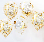  Ballons Oh Baby Mit Goldenem Konfetti Gefüllt, 5 Stück, 30cm