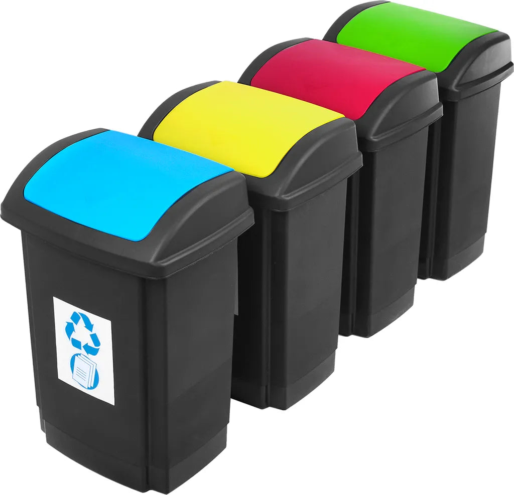  Abfallbehälter 25l Swing Grün Mülltrenner Mülleimer Swing 25L Schwarz/grün Recycling