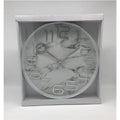  Almina Wanduhr Marmor Optik Weiss AL-8913