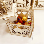  3 Stück Ramadan Dekoration Laterne LED Holz Stereo Palace Lampe Eid Mubarak Dekorative Laterne Ramadan Kareem Muslim Islam Party