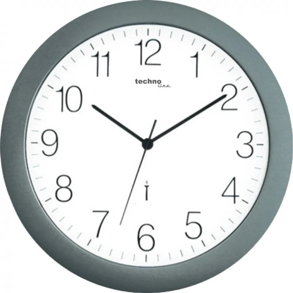  Technoline Wanduhr WT 8000 Silber Analog