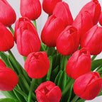  10er Künstliche Tulpe Blume Kunstblumen Gefälschte Blumen Bukett Künstlich Tulpe Hellrot