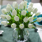  10er Künstliche Tulpe Blume Kunstblumen Gefälschte Blumen Bukett Künstlich Tulpe Weiß