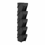  Mülltrennsystem Mülleimertrennsystem Müllsystem Schwarz Stapelbar 5 X 25 L