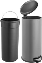  SVITA T30 Mülleimer Grau 30 Liter Abfalleimer Müllbehälter Inneneimer Stahl