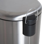  HOMCOM Treteimer Mit Inneneimer Pedal-Mülleimer Klappdeckel Abfallsammler Edelstahl Silber 30L