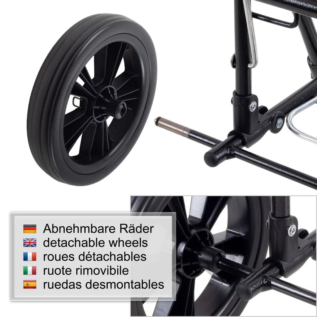 Andersen Shopper Quattro Stahl Höhenverstellbar Mit Rad Ø 15 Und 20 Cm Und 62 Liter Tasche Hydro 2.0 Schwarz Mit Kühlfach