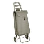  MSV® Einkaufstrolley Einkaufswagen Trolleytasche Einkaufsroller Trolley Roller – Taupe
