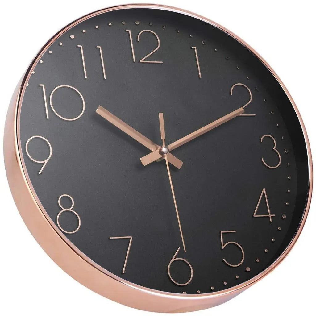  Wanduhr,30 Cm Silent Geräuschlos Wanduhr Quarz Batteriebetrieben Mit ABS-Rahmen HD-Glasabdeckung Für Kinder/Wohnzimmer/Schlafzimmer/Küche/Büro/Dekoration