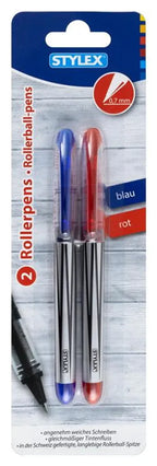  Stylex Rollerpens - 0,7 Mm - Farbig Sortiert - 2 Stück