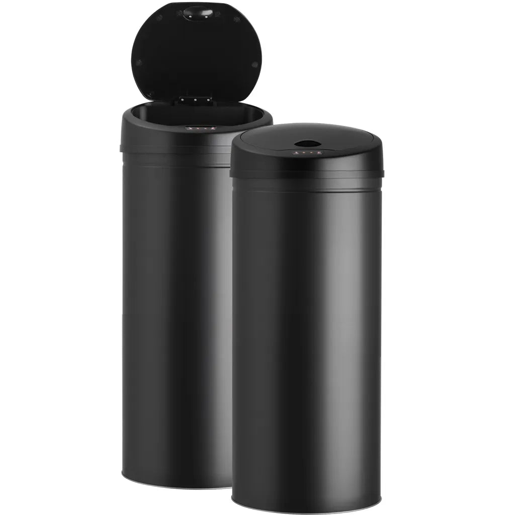  Kesser® Automatik Sensor Mülleimer Abfalleimer Abfall EDELSTAHL Papierkorb, Liter:56 Liter, Farbe:56 Liter SCHWARZ