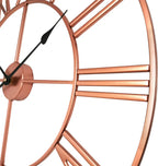  Antic By Casa Chic - Große Metall Wanduhr Mit Quarz Uhrwerk - 60 Cm Durchmesser - Rosegold