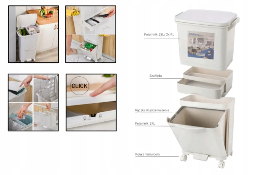  Mülltrennkorb 3 Kammer