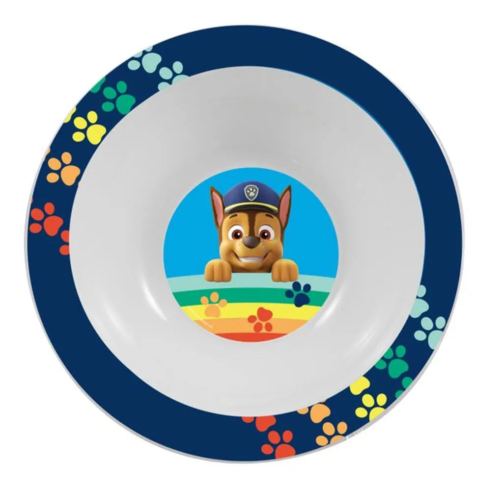  P:os Frühstücksset Paw Patrol (Teller, Schale Trinkglas) 3teilig, Blau, 3-teilig (1 Set)