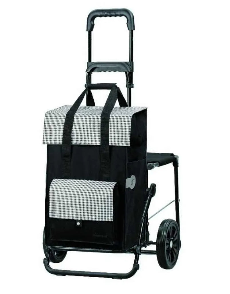 Andersen Shopper Komfort Mit Ausklappbarem Sitz Und 54 Liter Tasche Milla Schwarz