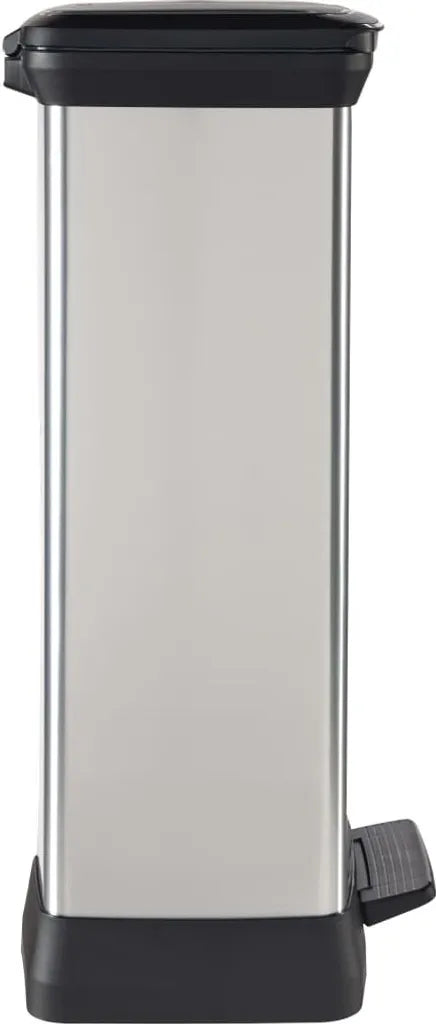  CURVER_DECOBIN Abfalleimer 50L Mit Fußpedal Silber Metallic_240643