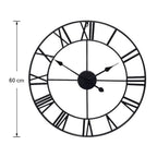  Schnappi.shop Wanduhren Super Leise! Vintage Uhr 60 Cm Wanduhr Metall Retro Design