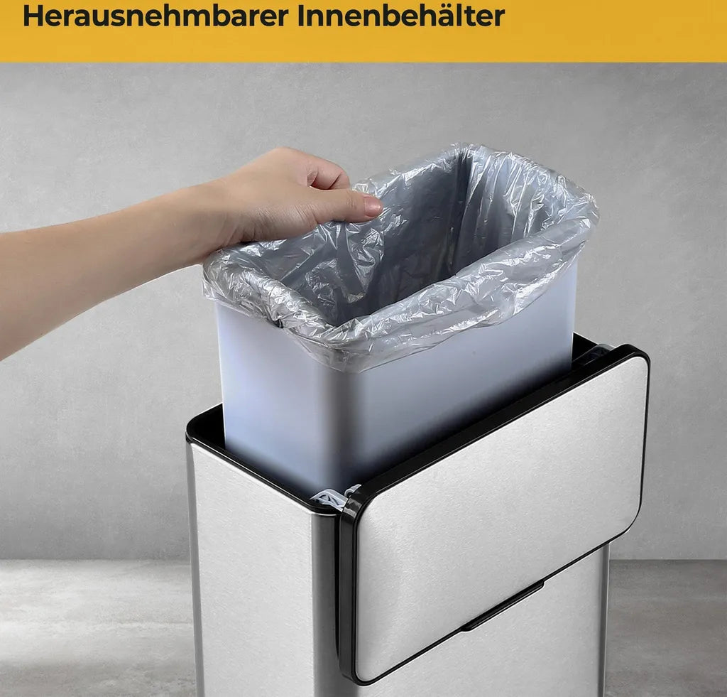  Silberthal Abfalleimer Biomülleimer Küche Edelstahl 3 Liter Innenbehälter