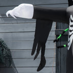  HOMCOM Halloween Deko Geister Skelett Aufblasbares Gespenst Mit Weißen LEDs Geist Halloween Lichter Mit Gebläse 140 X 105 X 270 Cm