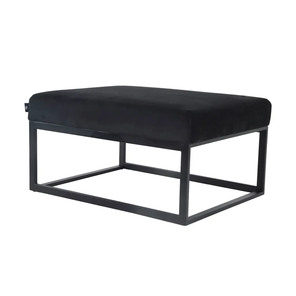 Dami Living Poef Hocker Voetenbank Bijzettafel 75cm Otto - Product Kleur: Velvet Grijs