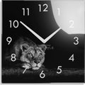  Quadratische Wanduhr Aus Glas Löwe