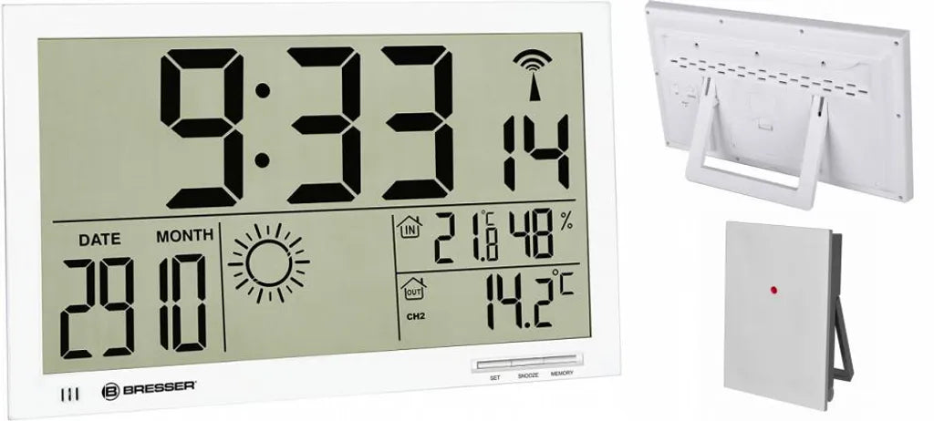  Bresser Wetterstation MyTime Jumbo37 Cm Weiß 2-teilig