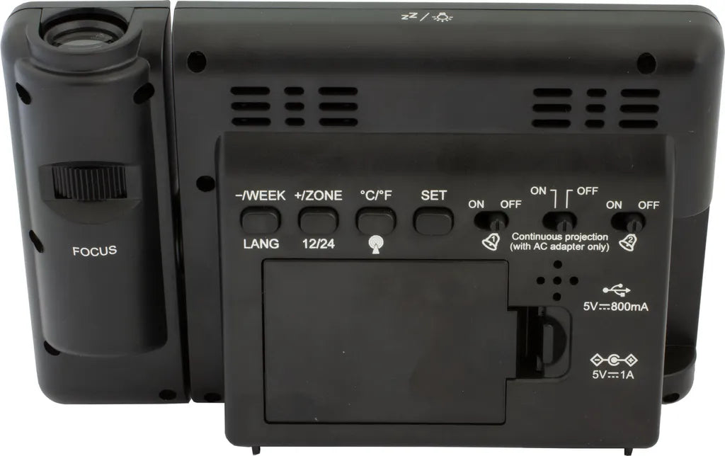 Miraval Funk-Projektionswecker Funkwecker USB 2 Alarme Temperaturanzeige Datum - 4-MV5822-1