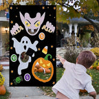  Lustiges Spiel Bohnenspielzeug Spiel Halloween Sitzsäcke Werfen Wurfsack Für Erwachsene Kinder Outdoor Halloween Party Karneval Spiele Spielzeug Mit 3 Sitzsäcken, D.