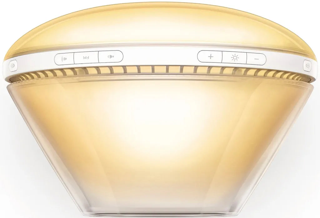 Philips HF3519/01 Wake-up Light (Sonnenaufgangfunktion, Digitales Fm Radio, Tageslichtwecker) Weiß
