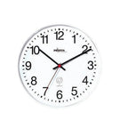  Peweta Wanduhr Kunststoff, Funk, Zifferblatt Arabische Zahlen, Weiß