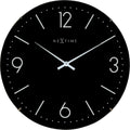 NeXtime Wanduhr BASIC DOME Ø35,6cm Lautlos Wohnzimmer Küche Quarz Uhr Schwarz