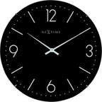  NeXtime Wanduhr BASIC DOME Ø35,6cm Lautlos Wohnzimmer Küche Quarz Uhr Schwarz
