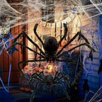  150cm Riesen Spinne Tarantula Plüsch Schwarz Halloween Deko Geisterhaus Horror