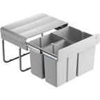 WESCO Trio Shorty 3-fach Einbau-Abfallsammler, Alugrau