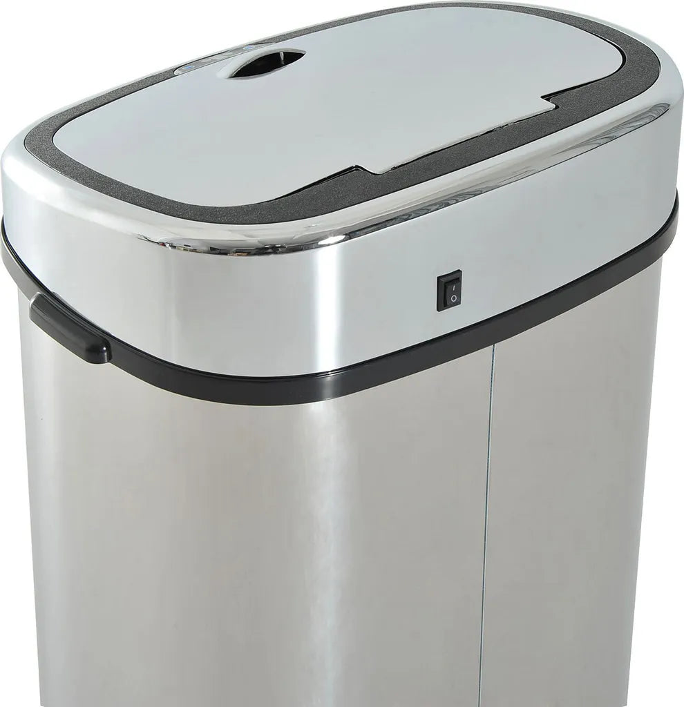 HOMCOM Mülleimer Automatik Mit Sensor Abfalleimer Küche Edelstahl 50/68L Silber (68L)