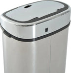  HOMCOM Mülleimer Automatik Mit Sensor Abfalleimer Küche Edelstahl 50/68L Silber (68L)