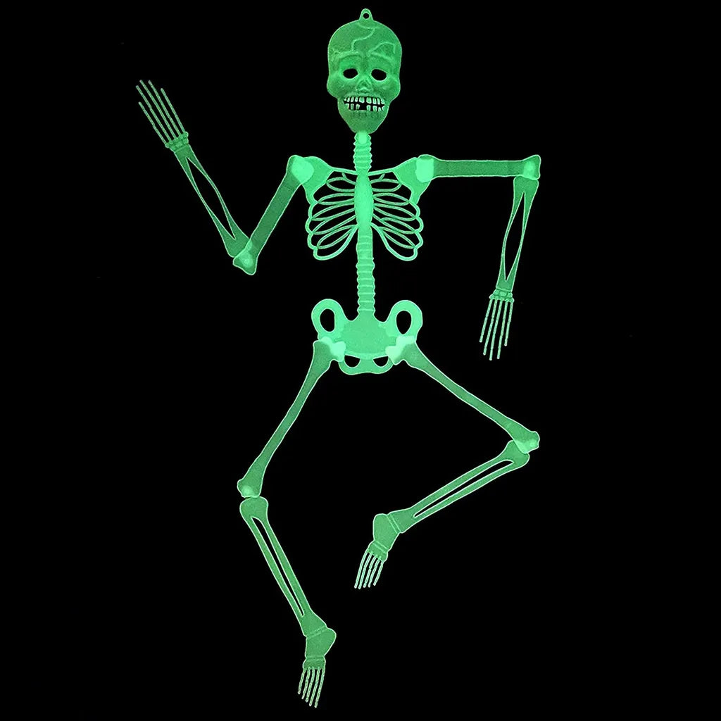  Halloween Hängende Leuchtende Skelett-Dekorationen, Ganzkörper-Glow-in-the-Dark-Skelett Für Halloween-Party-Dekorationen Im Freien, Hof, Garten, Hängende Ornamente, Requisiten