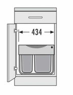  Hailo Abfallsammler 3644701 TR Swing Raumspar-Tandem-S 18 + 12 Liter Ab 50cm Schrankbreite