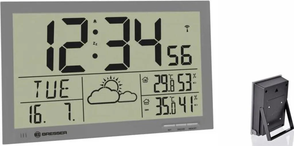  Bresser Wetterstation MyTime Jumbo 37 Cm Grau 2-teilig