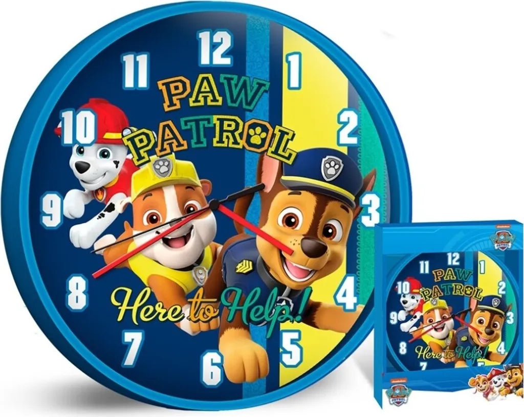  Nickelodeon Wanduhr Pfote Patrouille Jungen 25 Cm Blau