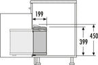  Hailo Duo 3416. Abfallsammler, Edelstahl. - Mülleimer