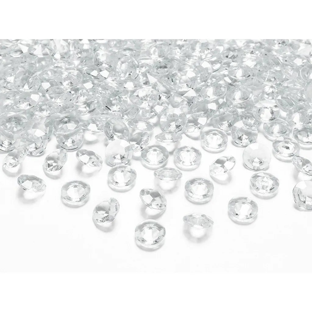  Tischstreu Acryl Diamanten, 12mm Klar/ Transparent; 100 Stück