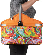  Kühlkorb Isolier Einkaufskorb Paisley + 3 Kühlakkus - Paisley