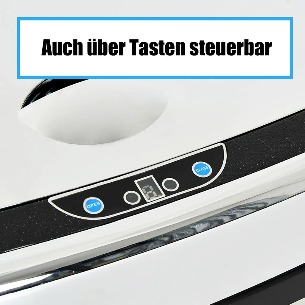  HOMCOM Mülleimer Automatik Mit Sensor Abfalleimer Küche Edelstahl 50/68L Silber (68L)