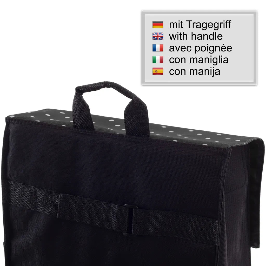  Andersen Shopper Quattro Mit 4 Rädern, Höhenverstellbar Mit Rad Ø 15 Und 20cm Und 45 Liter Tasche Malit Schwarz Mit Kühlfach