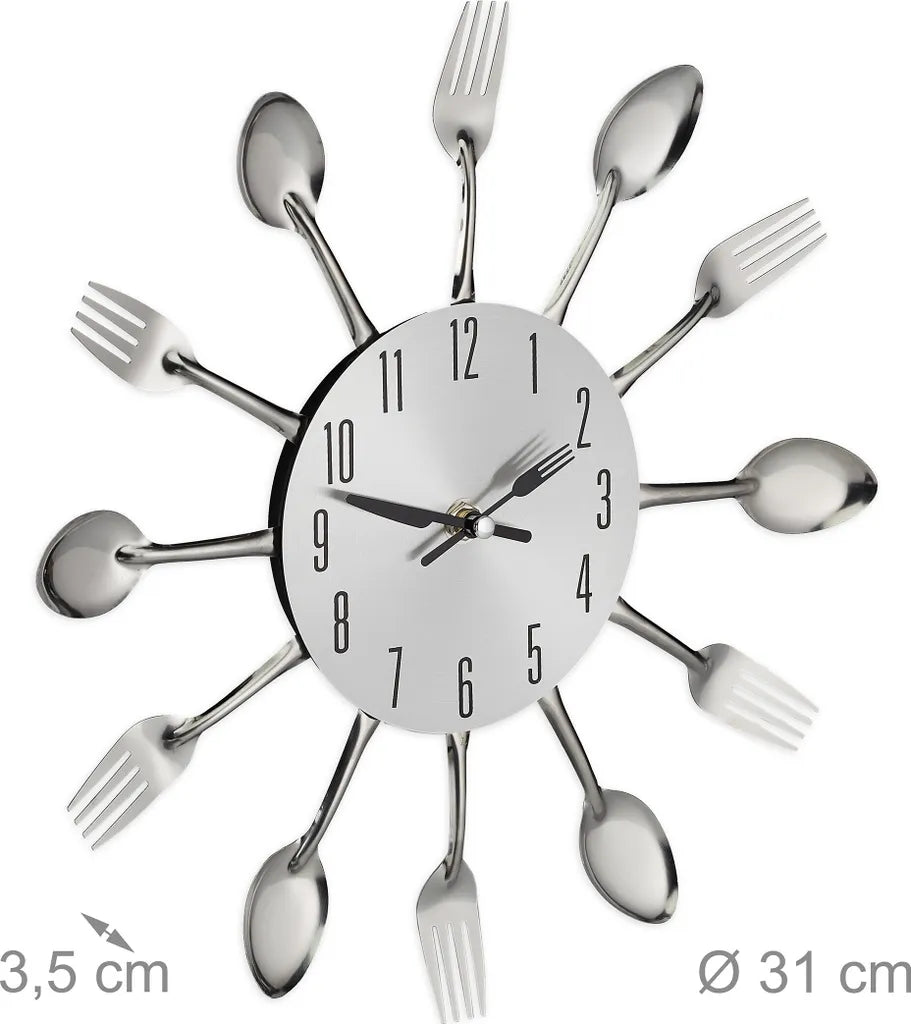  Relaxdays Wanduhr Besteck